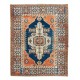 Hand-Made Turkish Wool Rug, Mid-Century Geometric Pattern Carpet