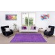 Contemporary Handmade Turkish Rug Over-Dyed in Purple, Vintage Floor Covering