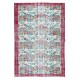 Authentic Floral Pattern Vintage Hand Knotted Anatolian Area Rug for Office & Home Decor