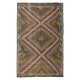 Vintage Turkish Jajim Kilim Rug, One of a Kind Hand-Woven Carpet Made of Wool