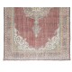 Hand Knotted Vintage Turkish Wool Area Rug with Medallion Design