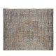 Gray Over-Dyed Rug for Modern Interiors, Vintage Hand-Knotted Turkish Floor Covering