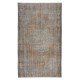 Gray Over-Dyed Rug for Modern Interiors, Vintage Hand-Knotted Turkish Floor Covering