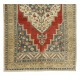 Vintage Turkish Tribal Rug, Handmade Wool Geometric Medallion Design Carpet