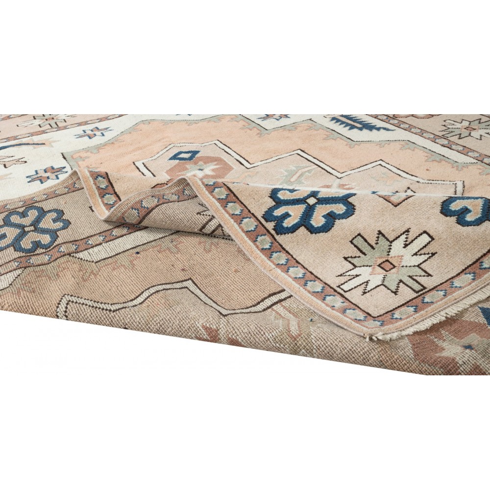Modern Hand knotted Turkish Rug, Handmade Geometric Design Carpet, 100% Wool