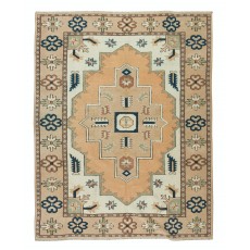 Modern Hand knotted Turkish Rug, Handmade Geometric Design Carpet, 100% Wool