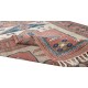 Handmade Turkish Area Rug for Living Room Decor, 100% Wool, Geometric Pattern Carpet