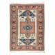Handmade Turkish Area Rug for Living Room Decor, 100% Wool, Geometric Pattern Carpet