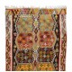 Vintage Handmade Turkish Wool Kilim Runner, Flat-Weave Floor Covering