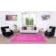 Handmade Turkish Area Rug in Pink Color for Contemporary Interiors