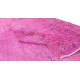 Handmade Turkish Vintage Area Rug Over-Dyed in Pink Color for Contemporary Interiors