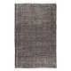 Gray Over-Dyed Rug for Modern Interiors, Vintage Hand-Knotted Turkish Floor Covering