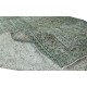 Green Color Handmade Turkish Wool Rug for Contemporary Home and Office Decor