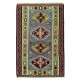Colorful Vintage Handmade Turkish Wool Kilim rug, Flat-Weave Floor Covering Colorful Vintage Handmade Turkish Wool Kilim rug, Flat-Weave Floor Covering