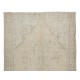 Sun Faded Vintage Handmade Anatolian Oushak Wool Area Rug, Carpet