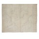Sun Faded Vintage Handmade Anatolian Oushak Wool Area Rug, Carpet