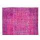 Handmade Turkish Vintage Area Rug Over-Dyed in Pink for Contemporary Home & Office Handmade Turkish Vintage Area Rug Over-Dyed in Pink for Contemporary Home & Office