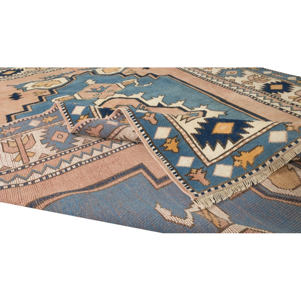 Home Decor Turkish Area Rug, Office Decor Handmade Geometric Pattern Carpet, 100% Wool