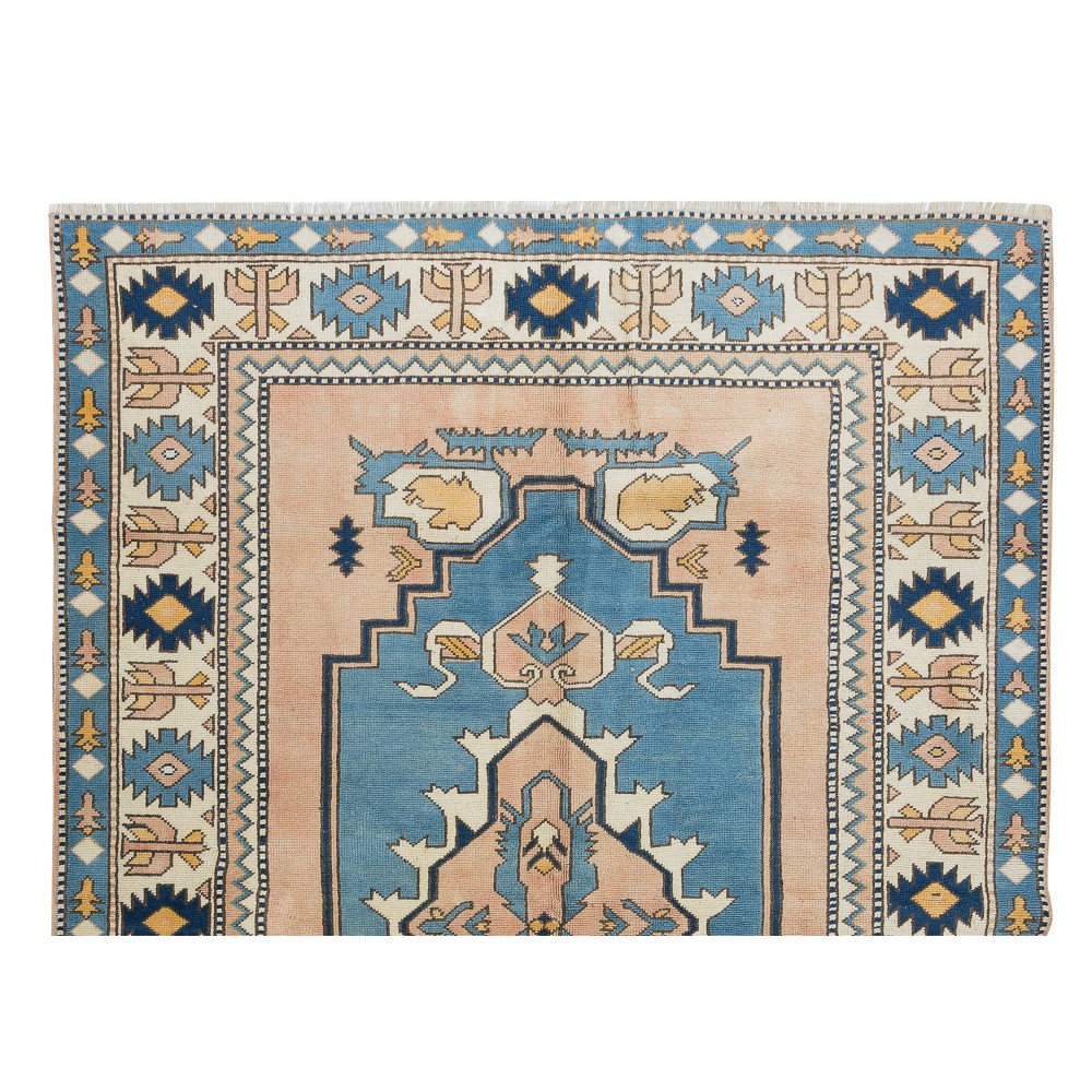 Home Decor Turkish Area Rug, Office Decor Handmade Geometric Pattern Carpet, 100% Wool