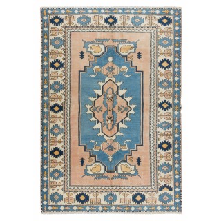 Home Decor Turkish Area Rug, Office Decor Handmade Geometric Pattern Carpet, 100% Wool