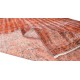 Modern Handmade Turkish Vintage Wool Rug Over-Dyed in Orange Color