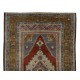 One of a Kind Turkish Village Rug, Circa 1960, Vintage Handmade Oriental Carpet