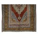 One of a Kind Turkish Village Rug, Circa 1960, Vintage Handmade Oriental Carpet