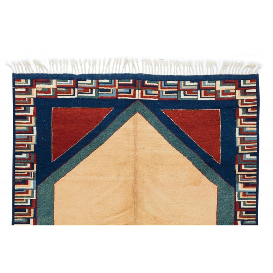 Central Anatolian Geometric Pattern Rug, Circa 1960, Vintage Handmade Carpet Central Anatolian Geometric Pattern Rug, Circa 1960, Vintage Handmade Carpet