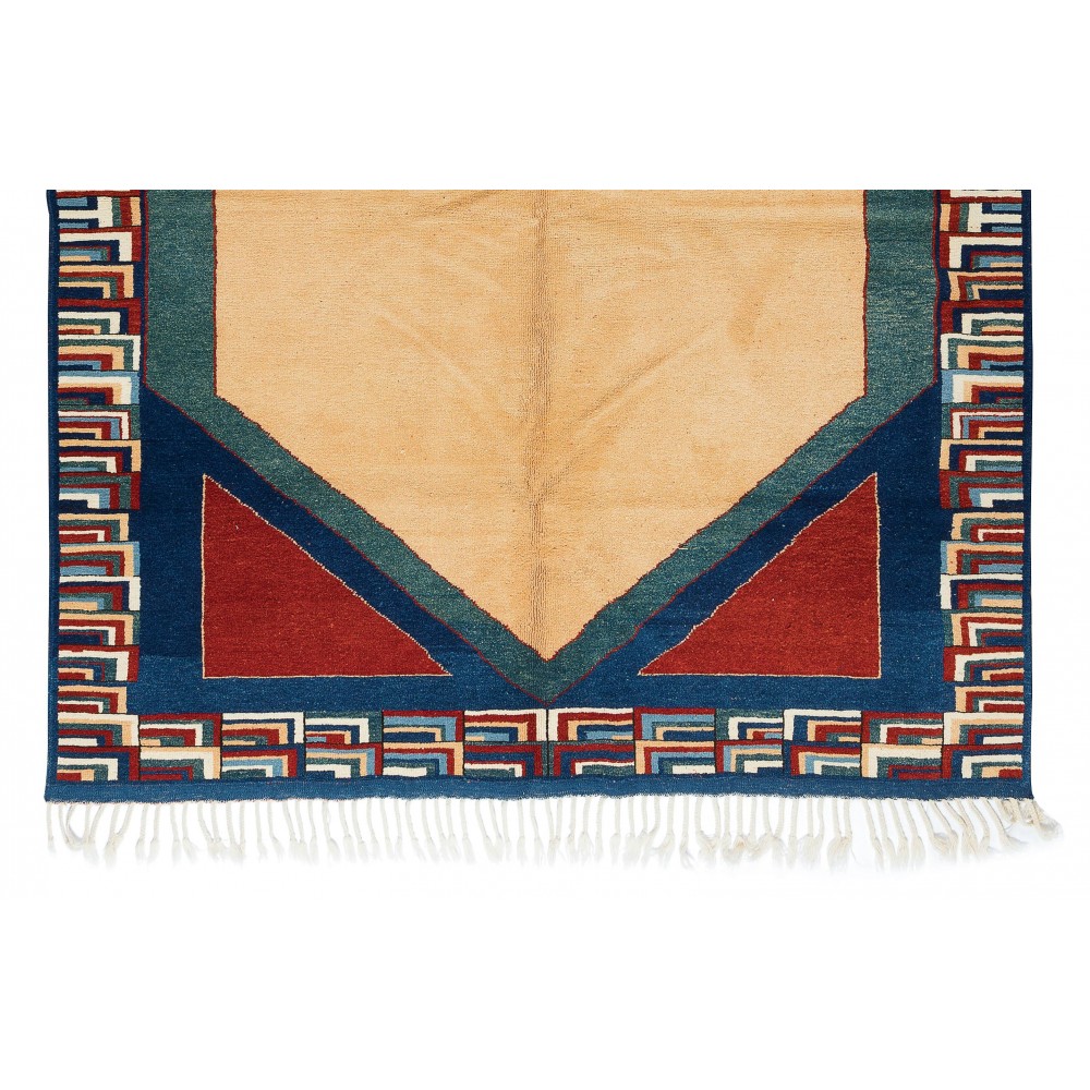 Contemporary Turkish Area Rug. 100% Wool, Natural Dyes, Modern Carpet