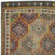 Vintage Handwoven Turkish Jijim Kilim, Colorful Geometric Diamond Design Flatweave Rug, 100% Wool Vintage Handwoven Turkish Jijim Kilim, Colorful Geometric Diamond Design Flatweave Rug, 100% Wool