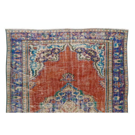 Central Anatolian Medallion Design Rug, Circa 1960, Vintage Handmade Carpet Central Anatolian Medallion Design Rug, Circa 1960, Vintage Handmade Carpet