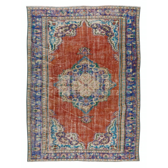 Central Anatolian Medallion Design Rug, Circa 1960, Vintage Handmade Carpet Central Anatolian Medallion Design Rug, Circa 1960, Vintage Handmade Carpet