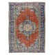 Central Anatolian Medallion Design Rug, Circa 1960, Vintage Handmade Carpet