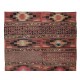 Vintage Hand-Woven Nomadic Central Anatolian Kilim 'Flat-Weave', 100% Wool