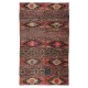 Vintage Hand-Woven Nomadic Turkish Kilim Rug 'Flat-Weave', 100% Wool