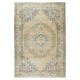 Vintage Handmade Turkish Oushak Wool Area Rug