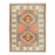 Handmade Geometric Pattern Turkish Area Rug, Modern Living Room Carpet, 100% Wool