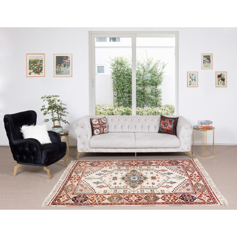 Hand Knotted Turkish Area Rug, Modern Carpet, 100% Wool