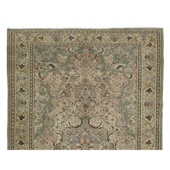 Central Anatolian Handmade Vintage Area Rug, Wool Living Room Carpet Central Anatolian Handmade Vintage Area Rug, Wool Living Room Carpet