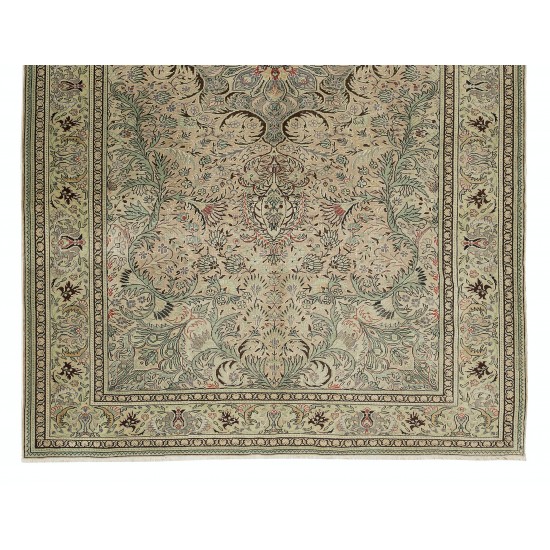 Central Anatolian Handmade Vintage Area Rug, Wool Living Room Carpet Central Anatolian Handmade Vintage Area Rug, Wool Living Room Carpet