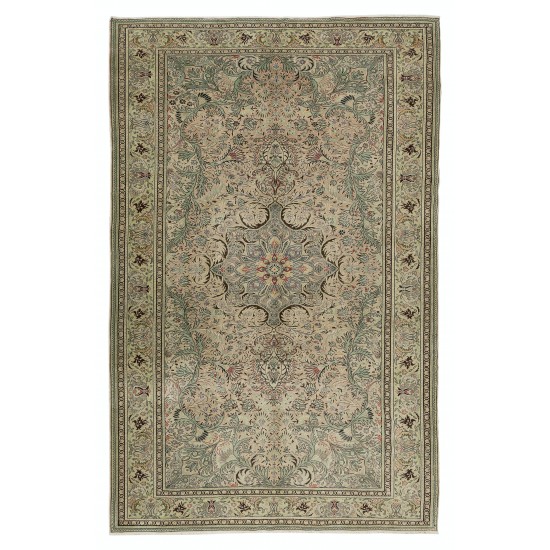 Central Anatolian Handmade Vintage Area Rug, Wool Living Room Carpet Central Anatolian Handmade Vintage Area Rug, Wool Living Room Carpet