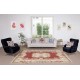 Vintage Handmade Turkish Wool Rug in Red & Beige Colors, One-of-a-Kind Traditional Carpet