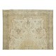 Vintage Handmade Turkish Wool Area Rug with Medallion Design, Great for Home & Office Decor