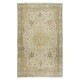 Vintage Handmade Turkish Wool Area Rug with Medallion Design, Great for Home & Office Decor