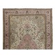 One of a Pair Handmade Turkish Kayseri Area Rug, Living Room Carpet, 100% Wool