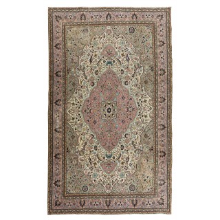 One of a Pair Handmade Turkish Kayseri Area Rug, Living Room Carpet, 100% Wool
