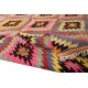 Dazzling Handmade Turkish Wool Kilim, One of a Kind Flat-Weave Rug, Floor Covering