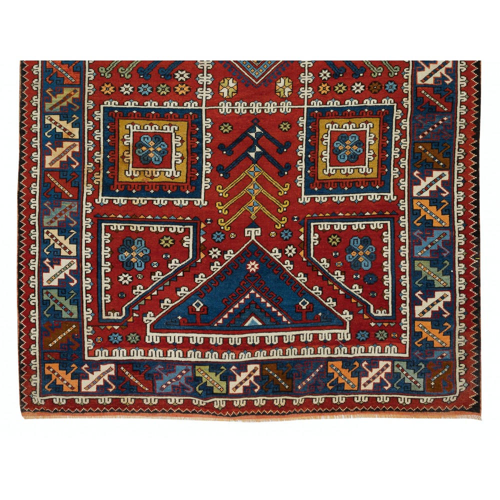 Vintage Handmade Canakkale Ayvacik Area Rug, North West Turkey, 100% Wool
