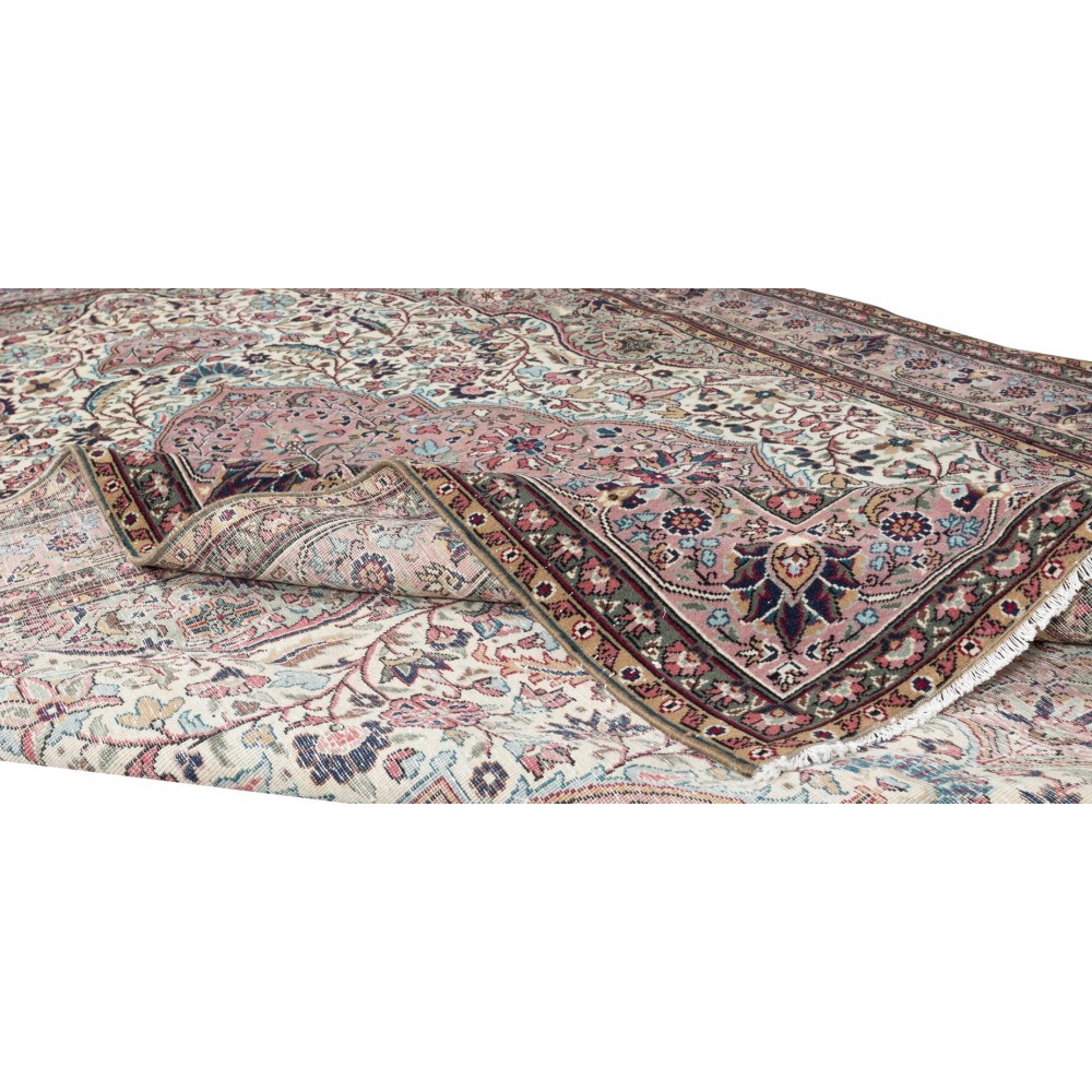 One of a Pair Handmade Turkish Kayseri Area Rug, Living Room Carpet, 100% Wool