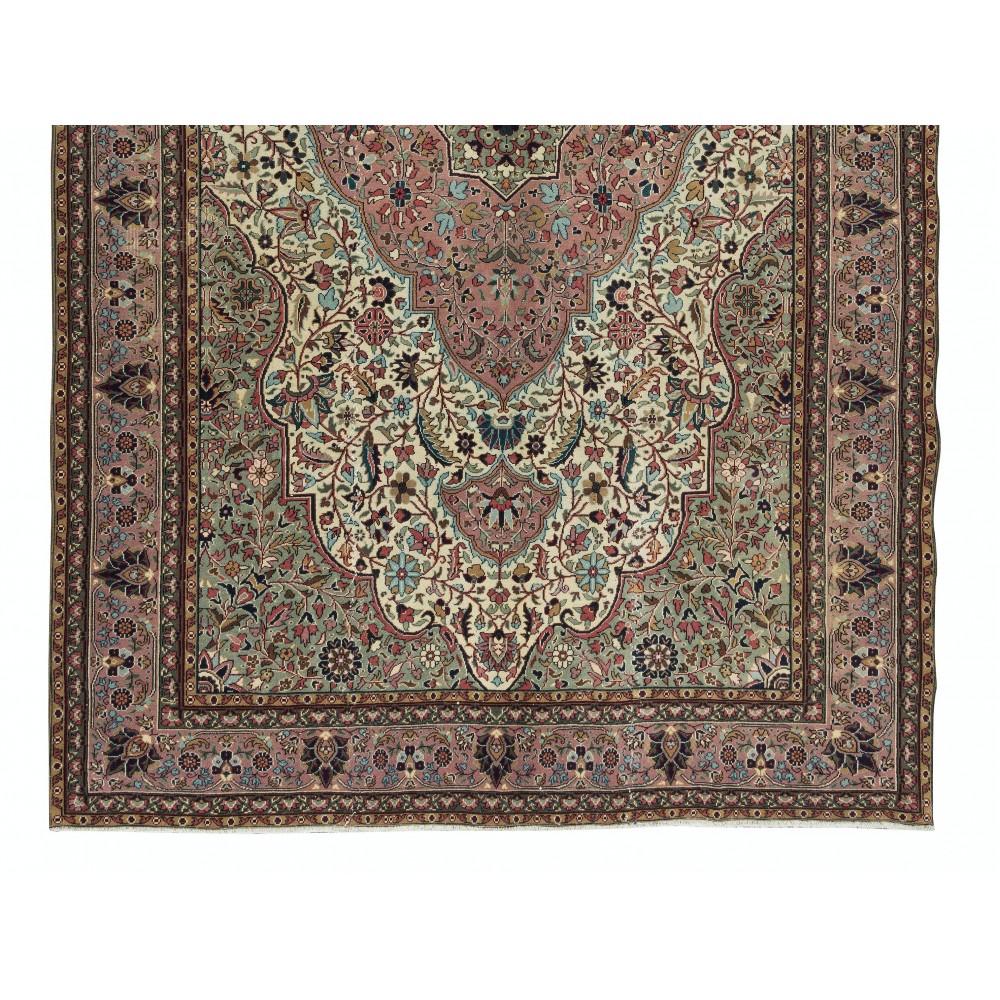 One of a Pair Handmade Turkish Kayseri Area Rug, Living Room Carpet, 100% Wool